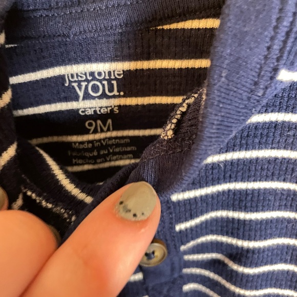Carters striped hooded onesie - Picture 3 of 3